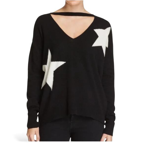 PAM & GELA + REVOLVE Stars Intarsia Wool & Cashmere Blend Knit Sweater - Large - Picture 3 of 9